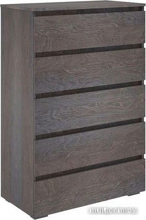 Комод Кортекс-мебель Бари 80 5ш (береза/береза/береза)