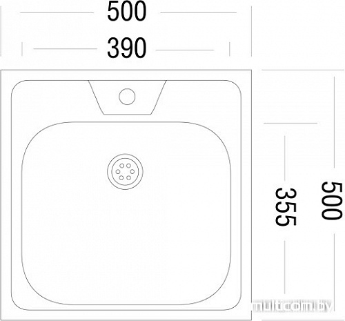 Кухонная мойка Ukinox STD 500.500-4C 0C