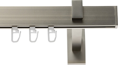 Карниз для штор Sundays Home Флэт Лайн Изи одинарный (составной, заглушка, сатин, 3.2 м)