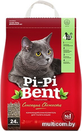 Наполнитель для туалета Pi-Pi Bent Сенсация свежести 10 кг