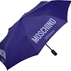 Складной зонт Moschino 8021-OCF New Metal Logo Blue + Box Logo