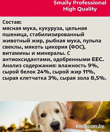 Сухой корм для собак Smaily Professional Adult High Quality для взрослых пород 20 кг