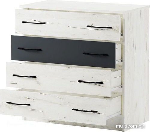 Комод Памир Беатрис К800 (крафт белый/антрацит)