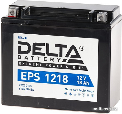 Мотоциклетный аккумулятор Delta EPS 1218 YTX20H-BS (18 А·ч)