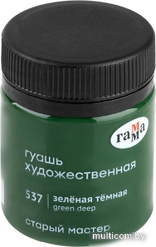 Гуашь Гамма Старый Мастер 537 12112040537 (зеленый темный)