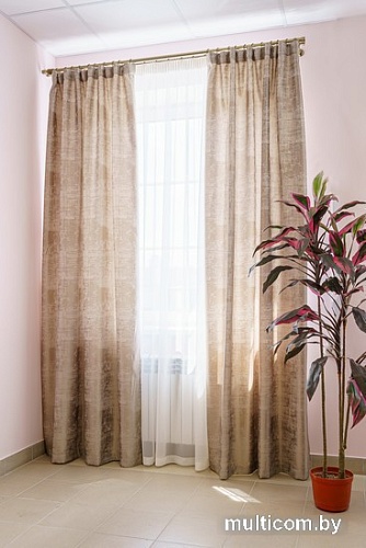 Комплект штор Decoretto Гранж ГБЗ-K4 2.13x2.6 м (бежевый/золотой, 2 шт)