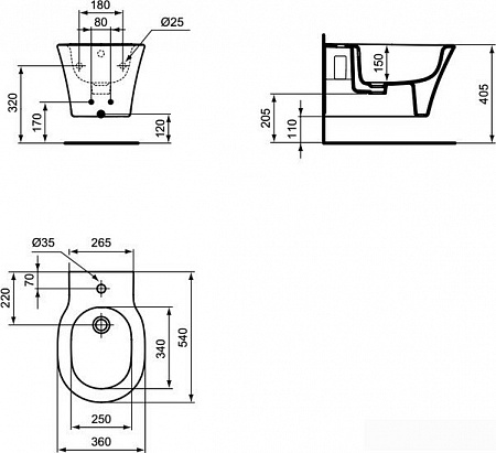 Биде Ideal Standard Connect Air [E026601]
