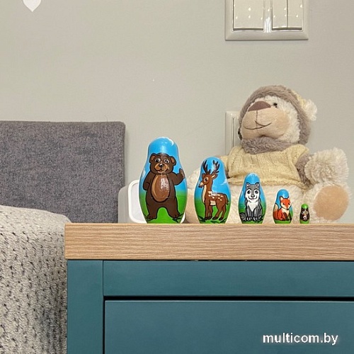 Развивающая игра Брестская Матрешка Лесные животные (набор 5 шт)