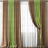 Комплект штор Pasionaria Кирстен 480x270 с подхватами (бежевый/зеленый)