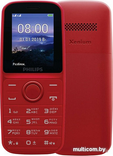 Мобильный телефон Philips Xenium E109 (красный)