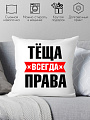 Декоративная подушка Print Style Тёща всегда права 40x40raz8