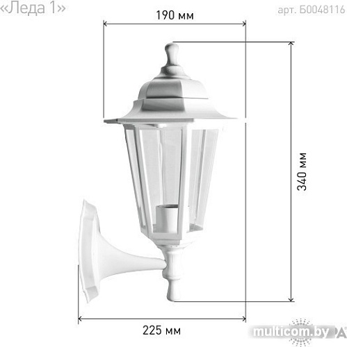 Уличный настенный светильник ЭРА НБУ 06-60-001 Б0048116