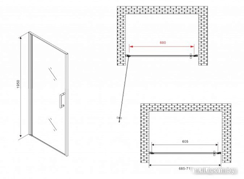 Душевая дверь Abber Sonnenstrand AG04070