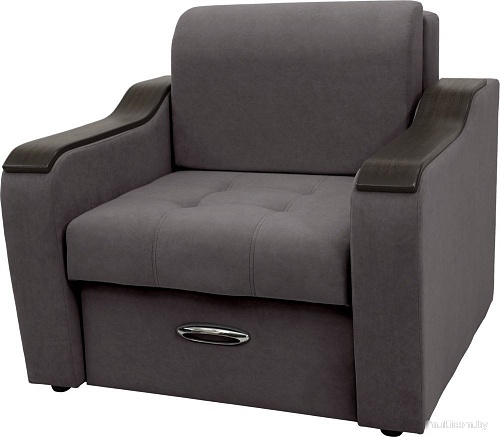 Кресло Сириус Лидер-3 НПБ 105x110 (Eva 24 велюр темно-серый)