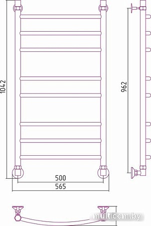 Полотенцесушитель Сунержа Аксиома-20 100x50 00662-1050
