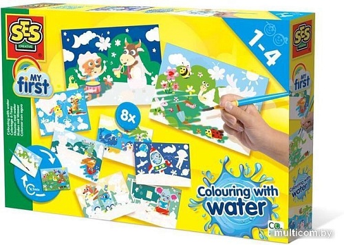Набор для рисования SES Creative My First Мои первые раскраски водой Прячущиеся животные 14459