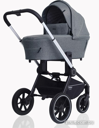 Универсальная коляска Rant MOWbaby Zoom PU (2 в 1, silver grey)