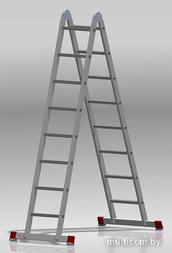 Лестница-трансформер Новая высота NV 331 шарнирная 2x8 ступеней