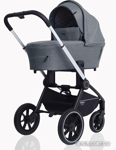 Универсальная коляска Rant MOWbaby Zoom PU (2 в 1, silver grey)