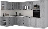 Готовая кухня Интерлиния Мила Деко 1.88x3.4 LV (керамика/керамика/опал светлый)