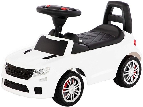 Каталка Полесье SuperCar №6 со звуковым сигналом 84606 (белый)