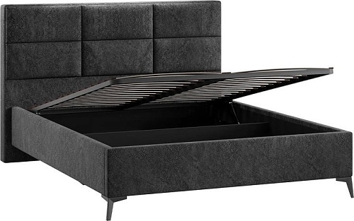 Кровать Трия Делана Тип 1 с подъемным механизмом 160x200 (микровелюр Wellmart Graphite)