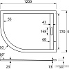 Душевой поддон Cezares Tray-AS-RH-120/90-550-30-W-R 120x90