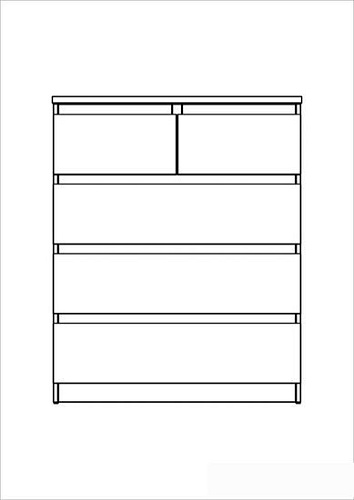 Комод Mio Tesoro Мальта 5 ящиков 80x99 2.05.02.080.1 (белый)