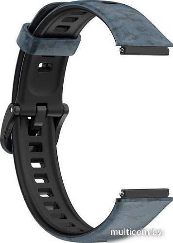 Ремешок Rumi силиконовый для Huawei Band 7 (пиксельный камуфляж)