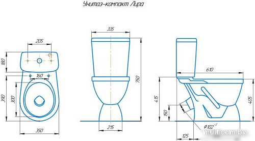 Унитаз напольный Кировский завод Лира 414401 (белый)