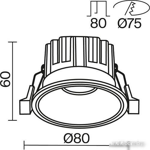 Точечный светильник Maytoni Round DL058-12W3K-B