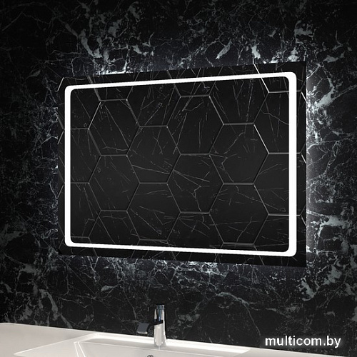 Пекам Зеркало LED Sandi-80x60dpcl (взмах руки/подогрев/часы)