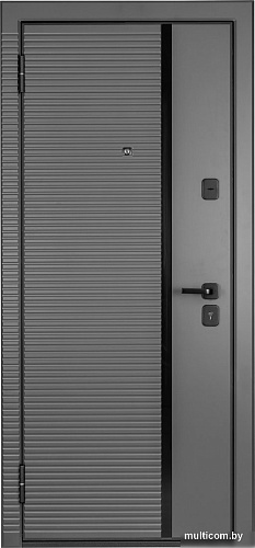 Металлическая дверь Guard MG75 МДФ/МДФ 87х205 левая (серый/белый ясень)