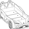Кровать-машина Cilek Gts 99x191 20.02.1350.00 (красный)