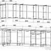 Угловая кухня Интерлиния Мила Лайт 1.2x3.0 (дуб золотой)