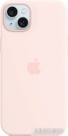 Чехол для телефона Apple MagSafe Silicone Case для iPhone 15 Plus (светло-розовый)