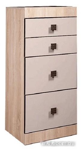 Комод КМК Мебель Лондон 4Я 0467.22 (дуб сонома-капучино)