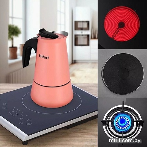 Гейзерная кофеварка Kitfort KT-7148-1