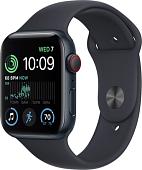 Умные часы Apple Watch SE 2 44 мм (алюминиевый корпус, полуночный/полуночный, спортивный силиконовый ремешок S/M)