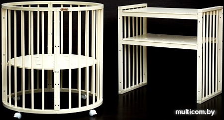 Кроватка-трансформер Bambini М.01.10.14 (слоновая кость)