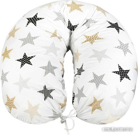 Подушка для беременных Amarobaby Звезды AMARO-4001-ZP (белый)
