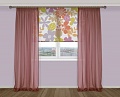 Комплект гардин Delfa Voile СТШ/Д-050 Voile/096 2x2.5 м (цикламен, 2 шт)
