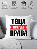 Декоративная подушка Print Style Тёща всегда права 40x40raz8