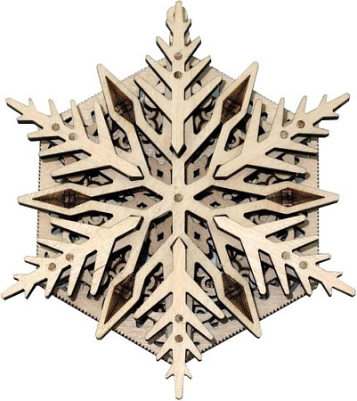 3Д-пазл Wood Trick Вудик Снежинка 1234-W16