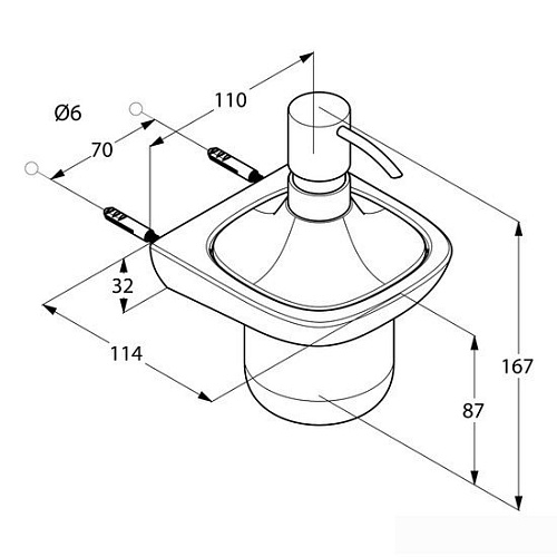 Дозатор для жидкого мыла Kludi Ambienta