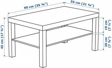 Журнальный столик Ikea Лакк (белый) 504.499.07