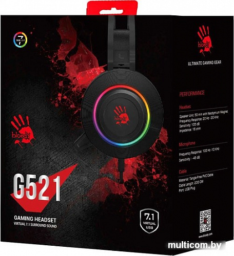 Наушники A4Tech Bloody G521 (черный)
