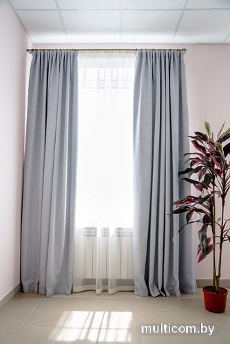 Комплект штор Decoretto Рогожка снежный РСС-K18 2x2.6 м (серый, 2 шт)