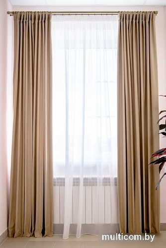 Комплект штор Decoretto Нубук песок пустыни НПП-K6 2.13x2.5 м (песочный, 2 шт)
