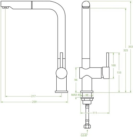 Смеситель Laveo Luna BLZ 069D